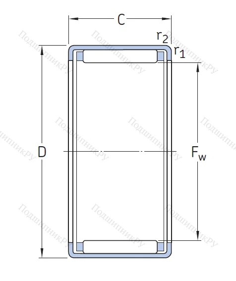 Игольчатый подшипник HK 1622