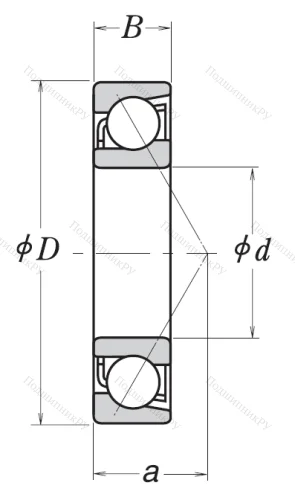 Однорядный шариковый подшипник 7205 BEAT 85 от производителя  NSK