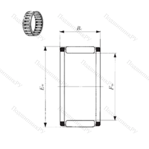 Подшипник игольчатый радиальный KT 283620 от производителя  IKO