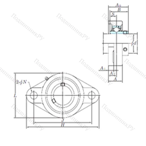 Подшипниковый узел шариковый радиальный UCFL 315-47 от производителя  KOYO