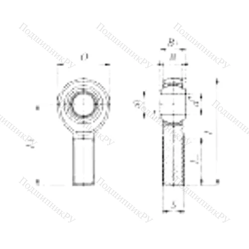 Подшипник скольжения сферический POSB 8