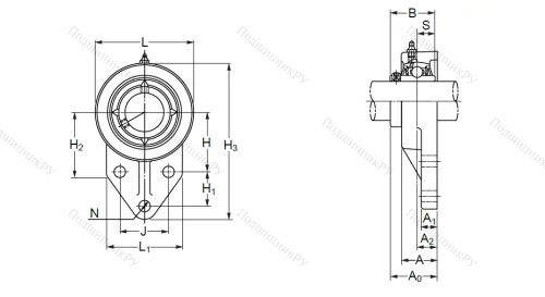 Подшипниковый узел UCFK 205 (UCFH 205) в Орле