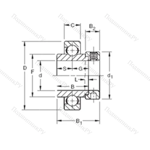 Подшипник шариковый радиальный SMN 107K от производителя  TIMKEN