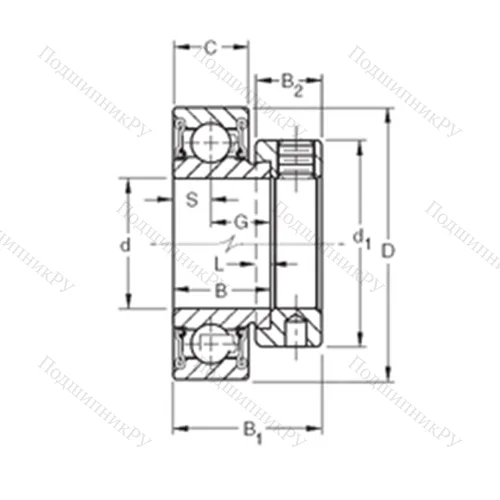 Подшипник шариковый радиальный RA 012RR от производителя  TIMKEN