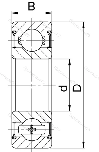 Шариковый однорядный подшипник 80205 (6205 ZZ) в Орле