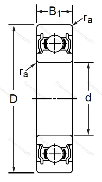 Дюймовый шариковый подшипник RLS 4 2RS (LJ 1/2-2RS) в Орле