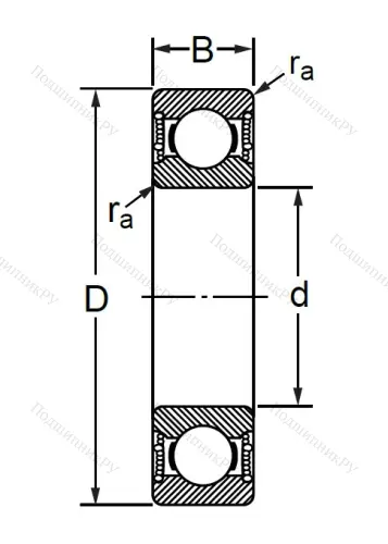Шариковый однорядный подшипник 180302 (6302 2RS) в Орле