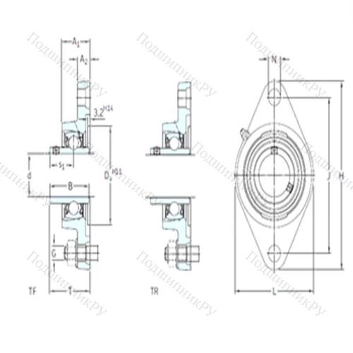 Подшипниковый узел шариковый радиальный FYTB 45 WF от производителя  SKF