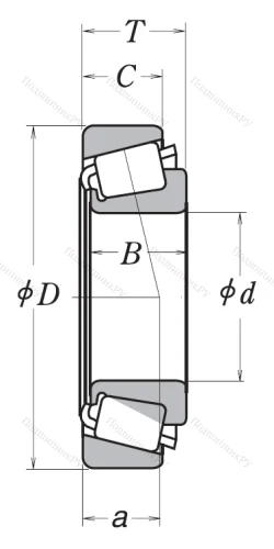 Конический роликовый подшипник HR 30203 J от производителя  NSK Конический роликовый подшипник HR 30203 J от производителя  NSK