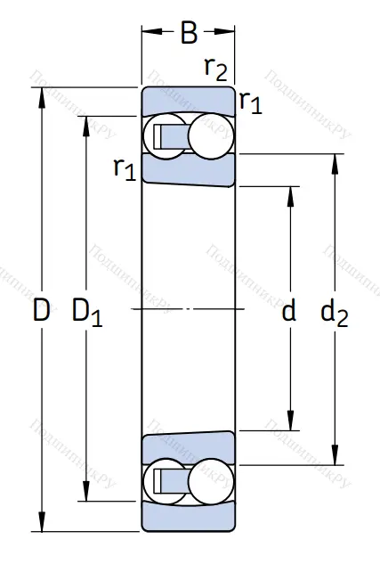 Двухрядный шариковый подшипник 2213 EKTN 9