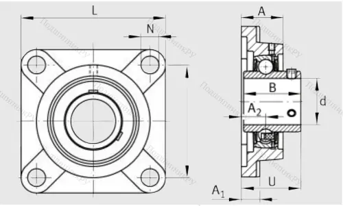 Подшипниковый узел UCF 207 J 7 в Орле