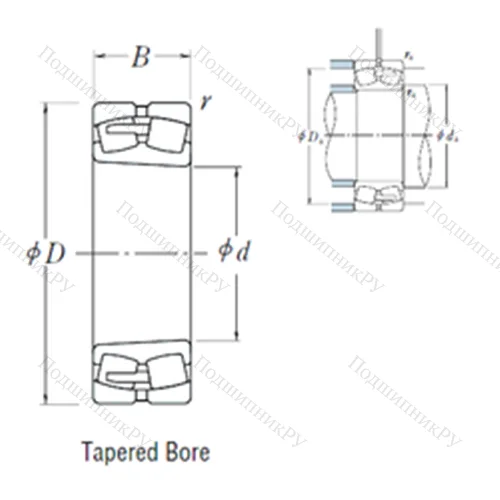 Подшипник роликовый радиальный самоцентрирующийся 23932CAKE 4 от производителя  NSK Подшипник роликовый радиальный самоцентрирующийся 23932CAKE 4 от производителя  NSK