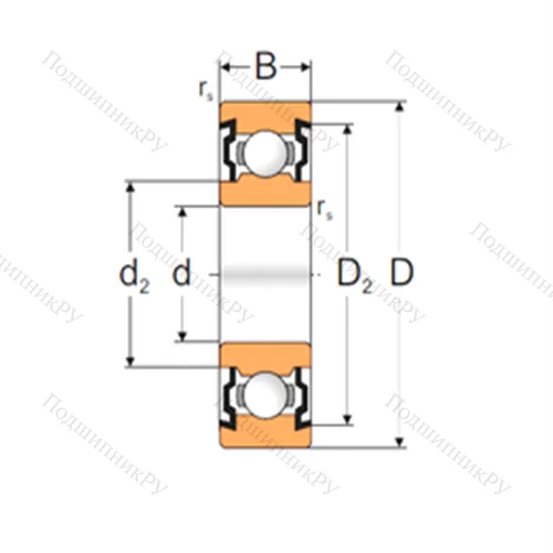 Подшипник шариковый радиальный 6202-2ZP