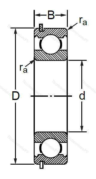 Шариковый однорядный подшипник 50110 (6010 NR) в Орле