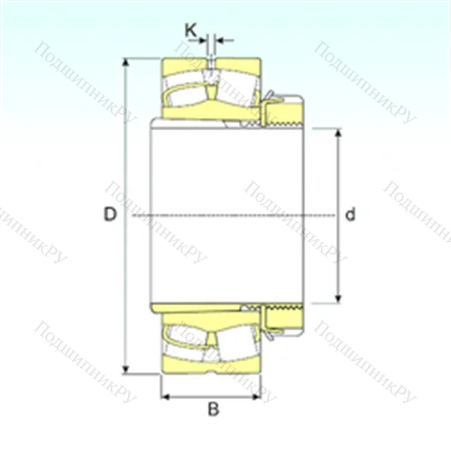Подшипник роликовый радиальный самоцентрирующийся 23160 EKW 33+OH 3160 от производителя  ISB