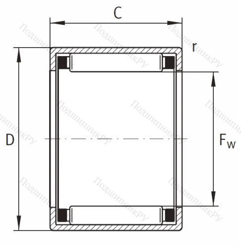 Игольчатый подшипник HK 0808 от производителя  SKF Игольчатый подшипник HK 0808 от производителя  SKF
