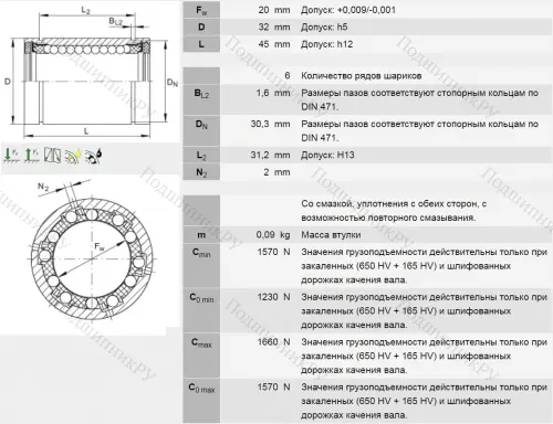 Подшипник KB 20 PP в Орле