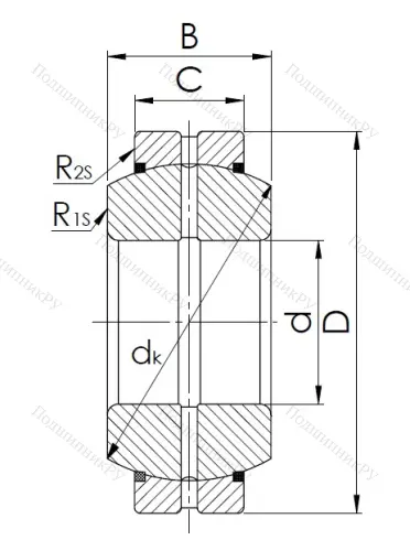 Шарнирный подшипник GE 160 ES 2RS в Орле