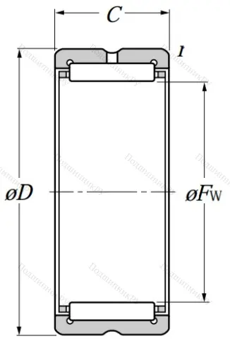 Игольчатый подшипник NK 16/20 R от производителя  NTN