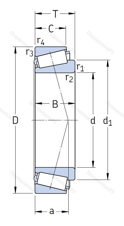 Конический роликовый подшипник T 4 CB 120