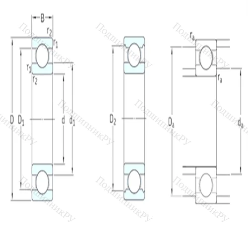 Подшипник шариковый радиальный W 619/6 от производителя  SKF