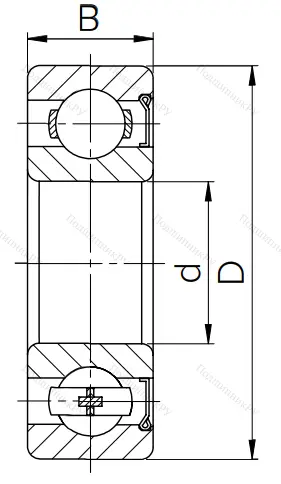 Шариковый однорядный подшипник 60312 (6312 Z) в Орле