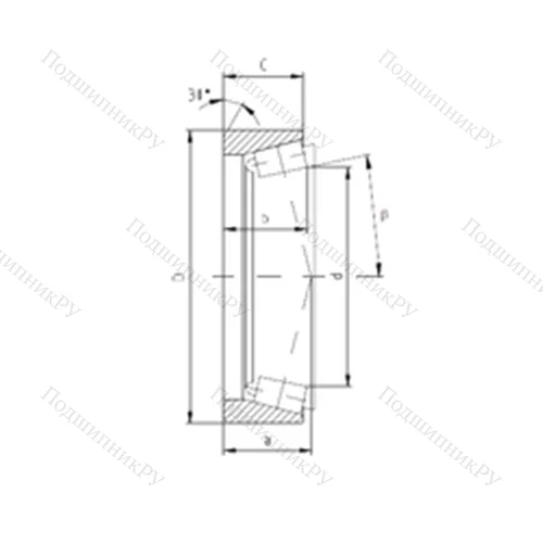 Подшипник роликовый радиально-упорный PLC 64-3