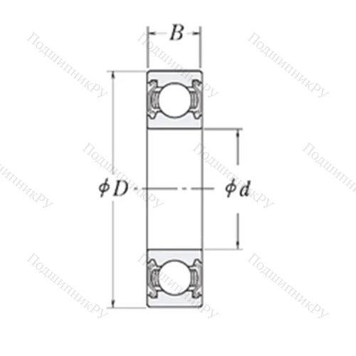 Подшипник шариковый радиальный MJ 5/8-2Z