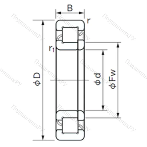 Подшипник роликовый радиальный NUP 2330