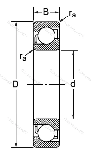 Радиально-упорный шариковый подшипник 7203 C (36203 Е ГОСТ) в Орле