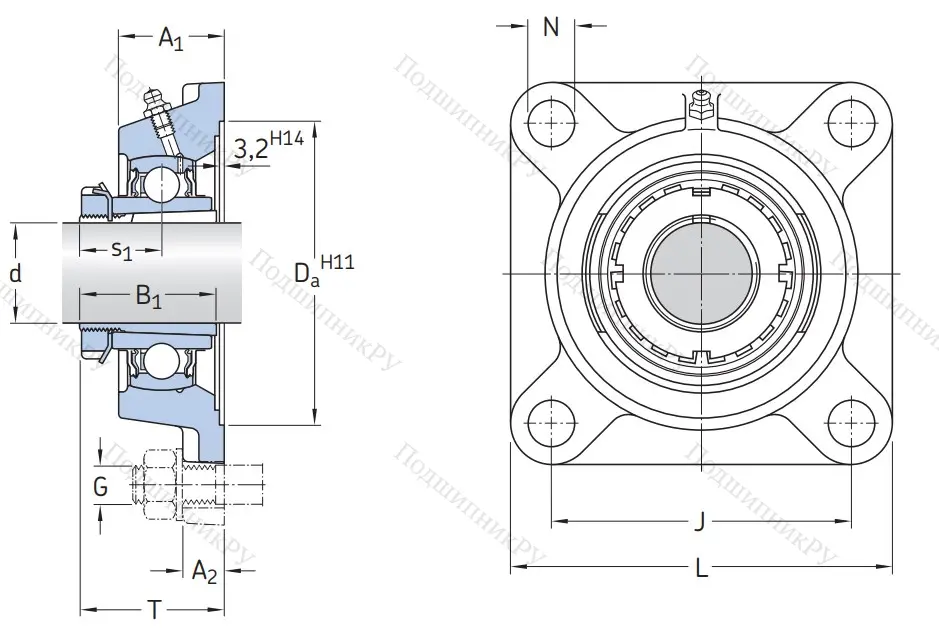 Подшипниковый узел FYJ 35 TF