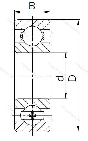 Шариковый однорядный подшипник 124 (6024) в Орле