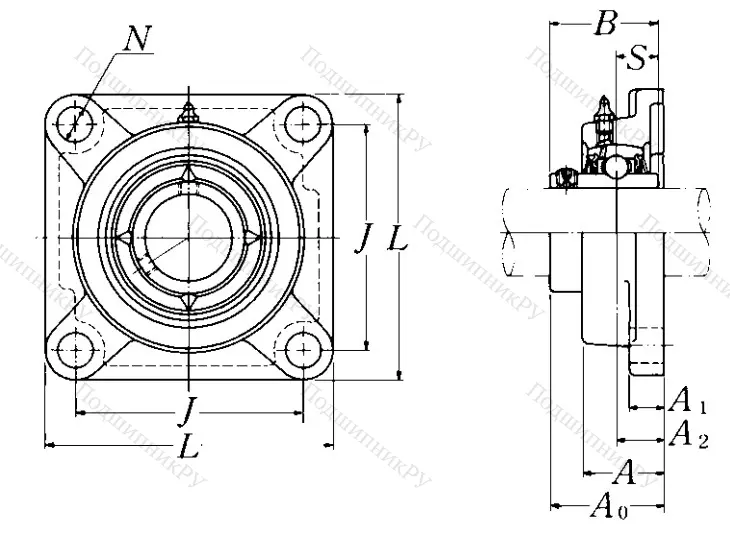 Подшипниковый узел UCFX 12 D 1