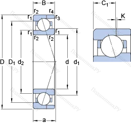 Подшипник 71906 CE/HCP 4AH
