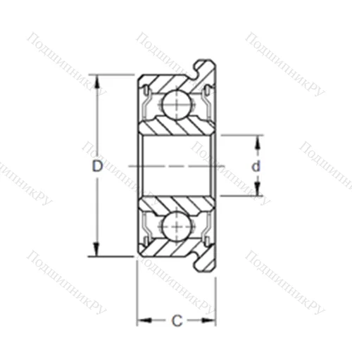 Подшипник шариковый радиальный SMF 105-2RS