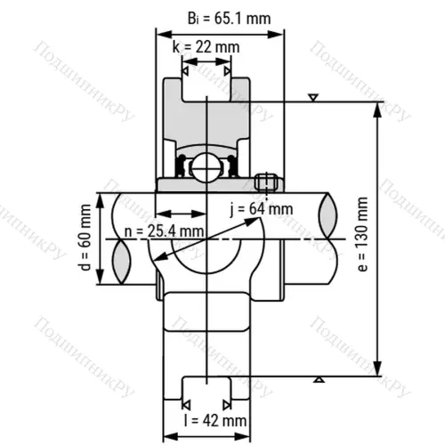 Подшипниковый узел UCT 319 - Вал: 95 мм от производителя  LPZ