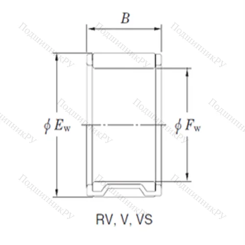 Подшипник игольчатый радиальный RV 223015