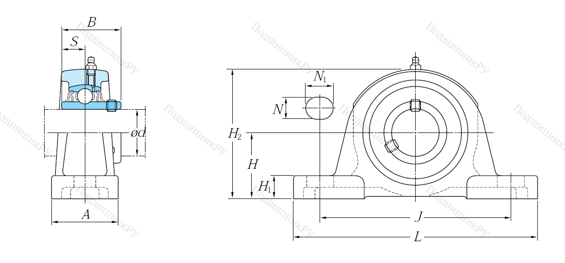 Подшипниковый узел UCP 212 J