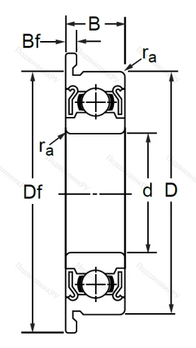 Радиальный шариковый подшипник F 687 ZZ P 6 в Орле