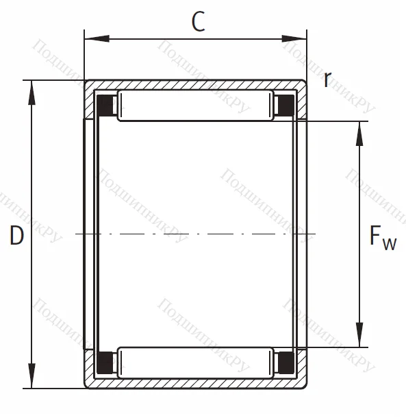 Игольчатый подшипник HK 3020 B