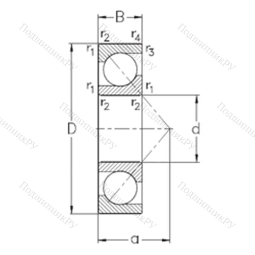 Подшипник шариковый радиально-упорный 7330-BCB-MP