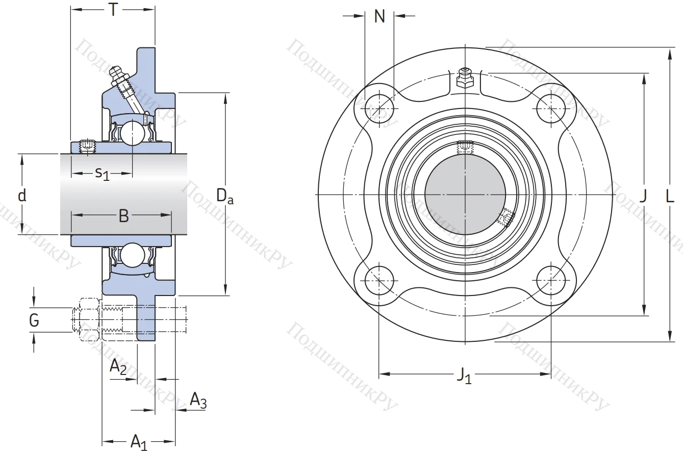 Подшипниковый узел FYC 509