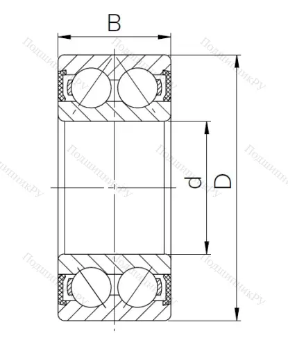 Радиально-упорный шариковый подшипник 3056205 2RS (3205 2RS) в Орле
