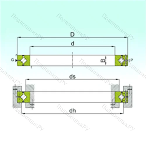 Подшипник роликовый опорно-поворотный CRBH 20025 A от производителя  ISB