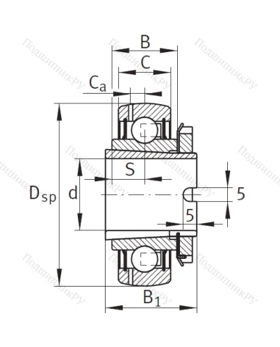 Корпусный подшипник GSH 25 2RSR B в Орле