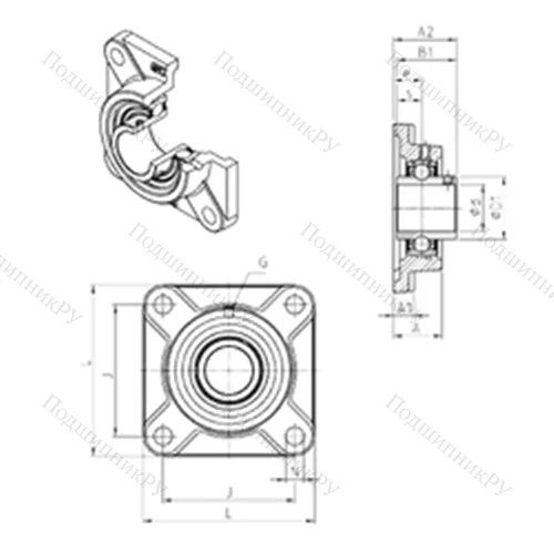 Подшипниковый узел шариковый радиальный UCF 313 от производителя  SNR
