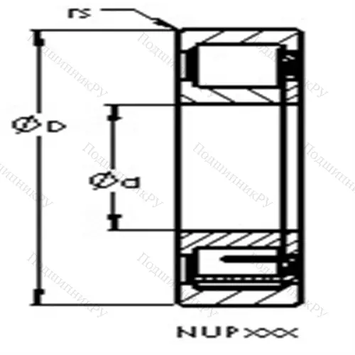 Подшипники роликовые радиальные с цилиндрическими роликами NUP 2209 E от производителя  AST
