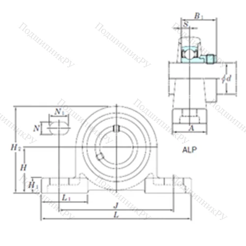 Подшипниковый узел шариковый радиальный ALP 207