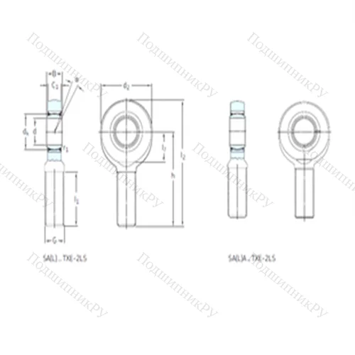 Подшипник скольжения сферический SAA 45TXE-2LS от производителя  SKF