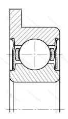 Подшипник  3880094 размер 4x11x4 от производителя  ГПЗ-12
